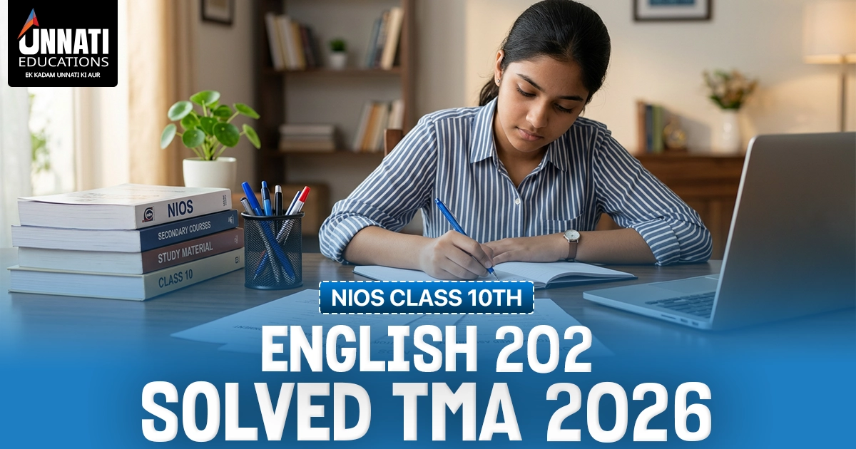 NIOS Class 10 English 202 Solved TMA 2026